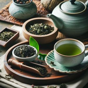 Detox trà xanh, bạc hà và dưa chuột