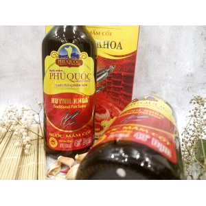 Nước Mắm Truyền Thống Cốt Nhĩ Huỳnh Khoa 43 đạm - Chai 500 ml - Hộp 2 chai